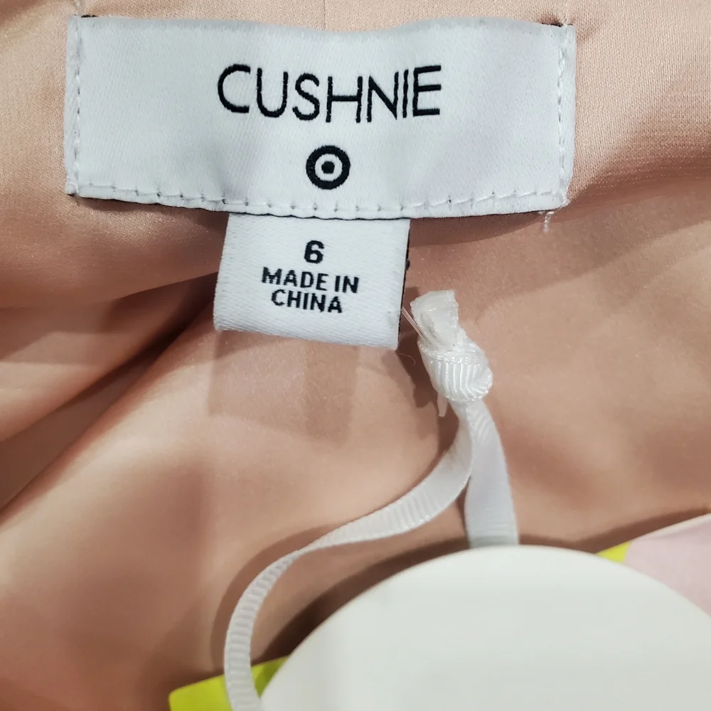 Women's Pleated Dress CUSHNIE x Target Pink/Red Size 6 NWT - Picture 4 of 11